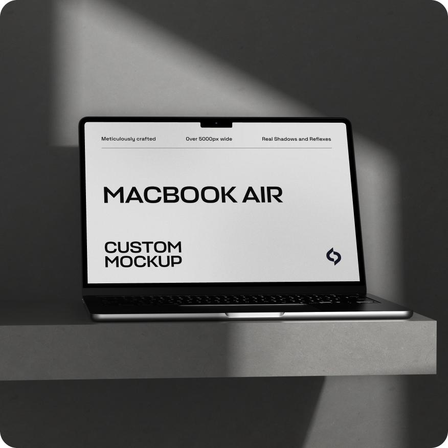 Free MacBook Air M2 Mockups for Web Projects
