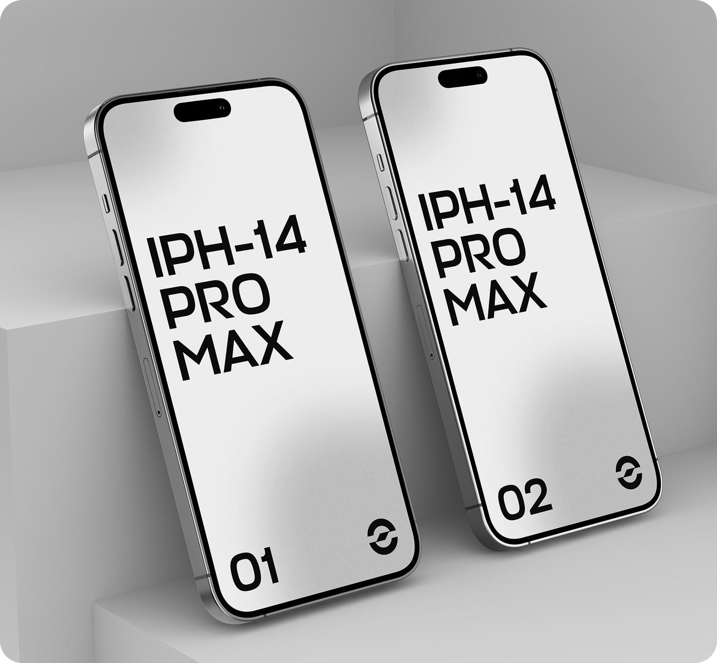 Free iPhone 14 Pro Max 2 Mockups Bundle