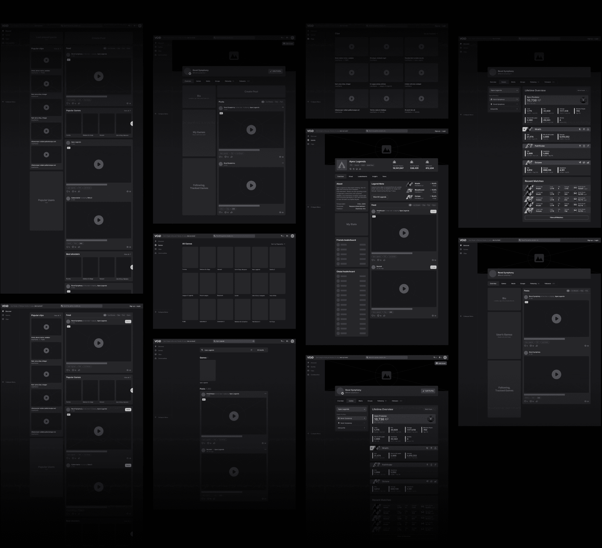 void wireframes